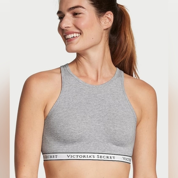 Victoria's Secret Other - Victoria's Secret Sports Bra Heather Grey Bralette Low Impact T-Shirt Bra Medium
